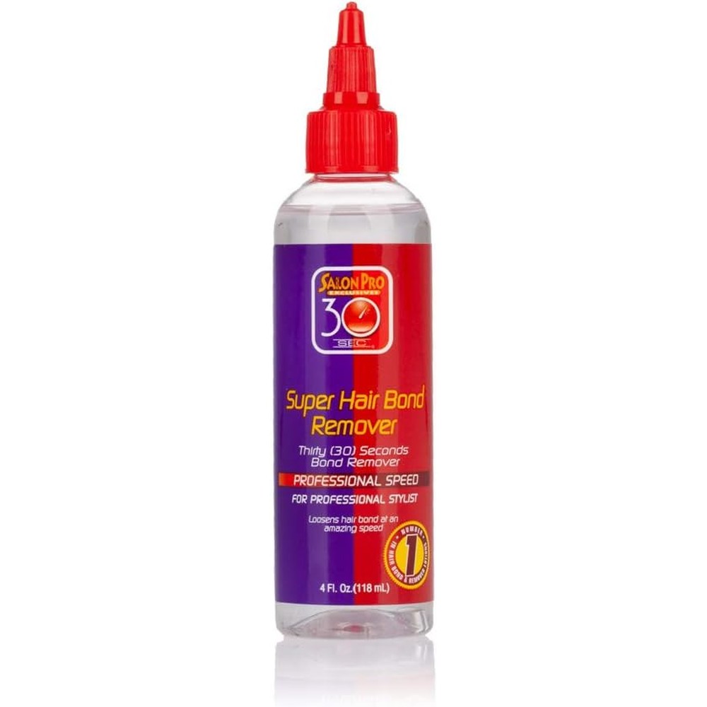 Salon Pro 30 Second Super Hair Bond Remover 4 Fluid Ounce bottle front view
