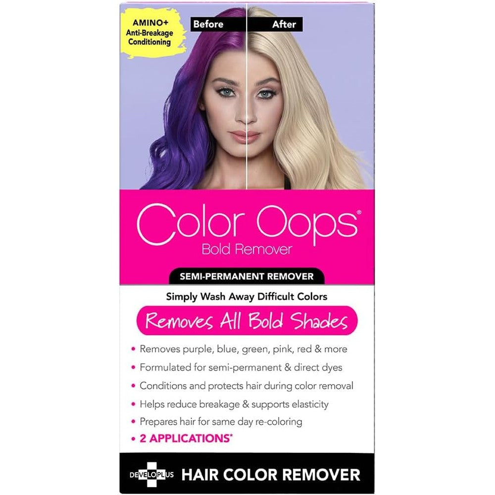 Color Oops Bold Remover front packaging view for semi permanent hair dye removal