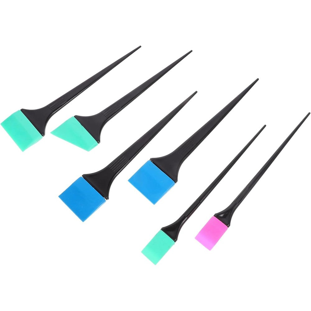 Autsuppl 6-piece silicone hair dyeing brush set front view