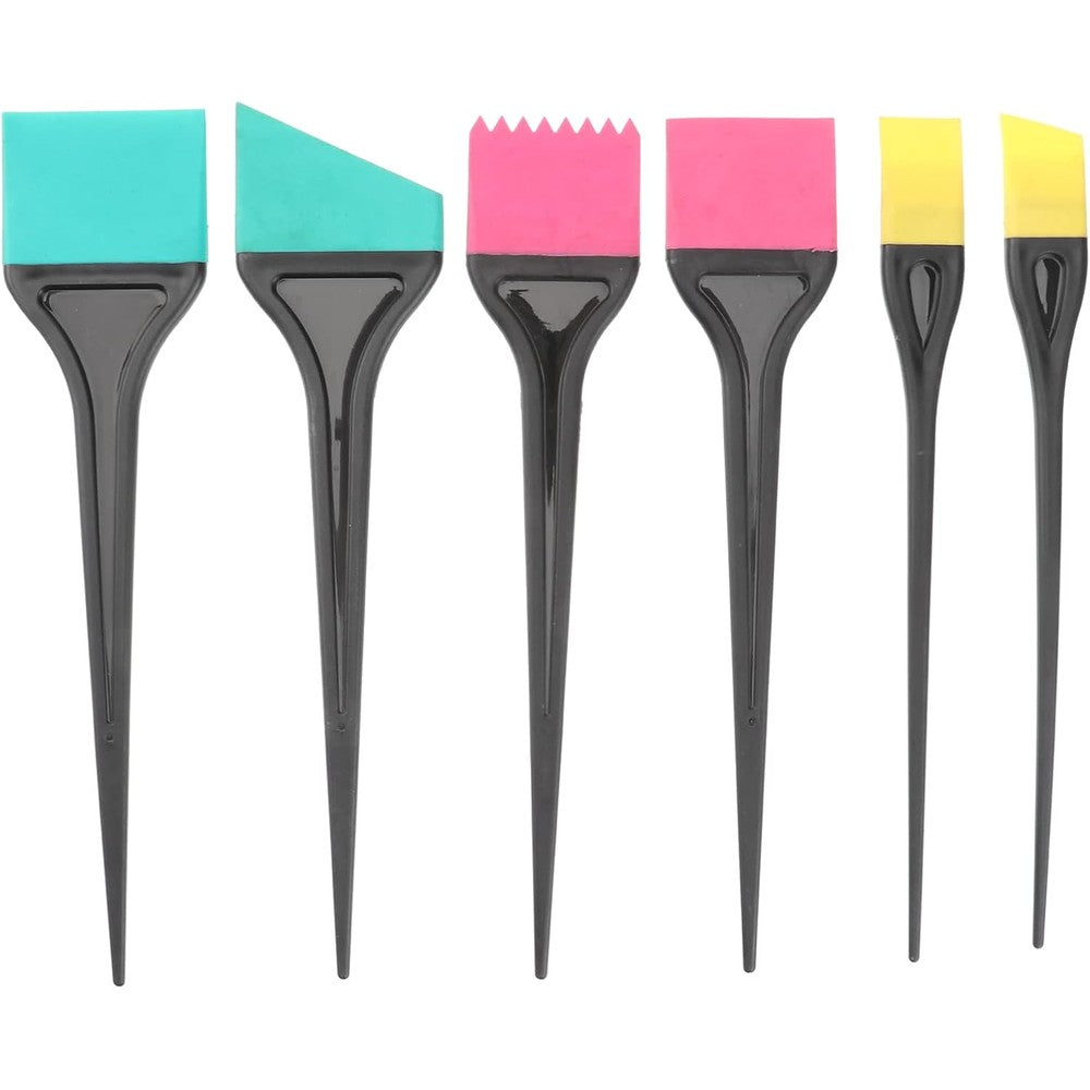 Zjchao 6 piece silicone hair dye brush set front view
