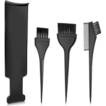Generic 4 piece balayage board and brush kit for hair coloring