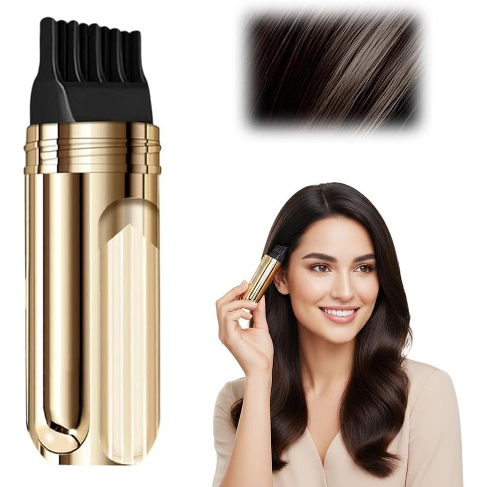 Generic 2-in-1 hair dye comb brown front view