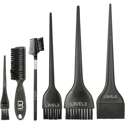 L3 professional 6-piece hair tint brush set for salon dye application