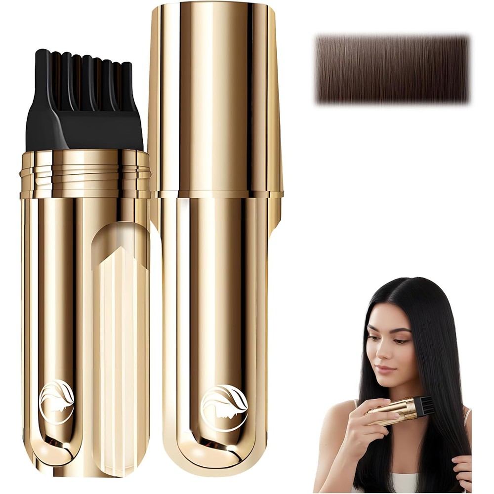 Parvani 2-in-1 chestnut brown hair dye comb front view