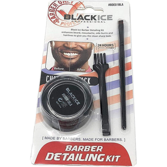 Black Ice Barber Detailing Kit Charcoal Black front view