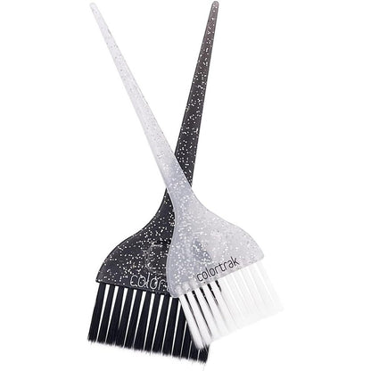 Colortrak Galaxy Glitter 2 Piece Hair Brush Set front view