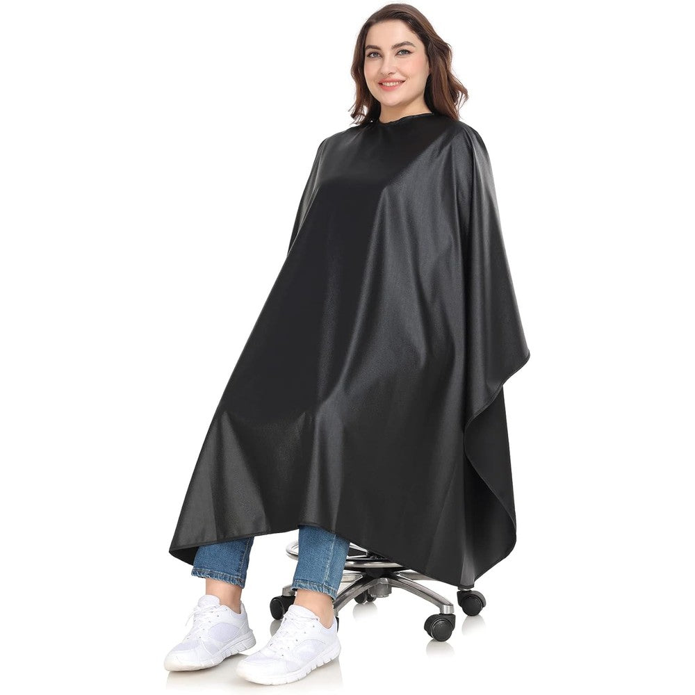 Perfehair chemical salon cape front view with snaps