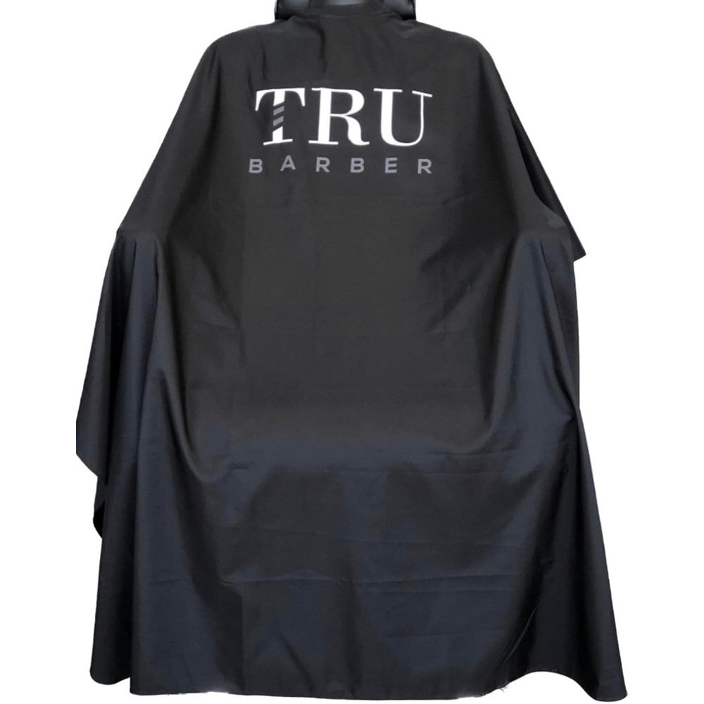 Tru Barber professional silicone neck cape black and white