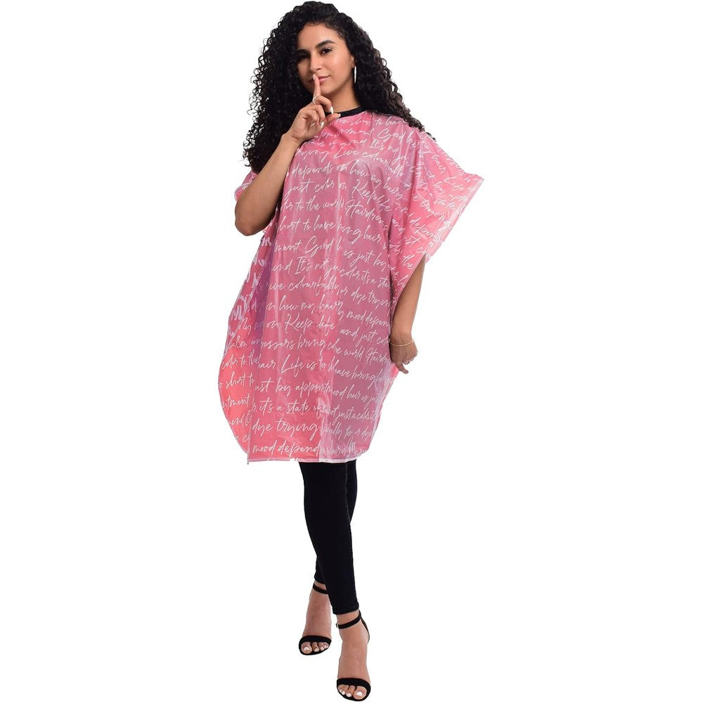 Betty Dain Secret Messages rose shampoo cape front view