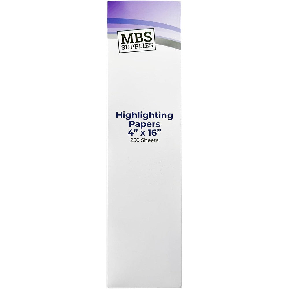 MBS Supplies Hair Papers for Highlighting box front view showing product specifications