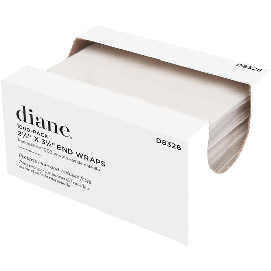 Diane End Wraps 1000 count box front view for hair styling