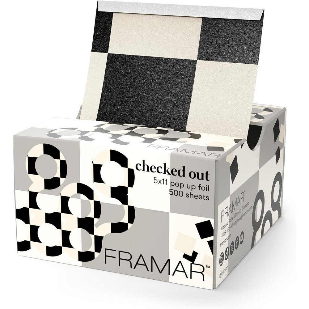 Framar Checked Out Hair Foil 500 count box front view