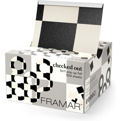 Framar Checked Out Hair Foil 500 count box front view