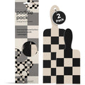 Framar Checkered Balayage Board and Paddle Set in Cream and Black