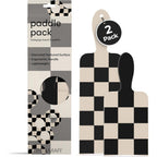 Framar Checkered Balayage Board and Paddle Set in Cream and Black