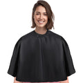 Yelegai waterproof nylon short barber cape front view in black
