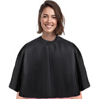 Yelegai waterproof nylon short barber cape front view in black