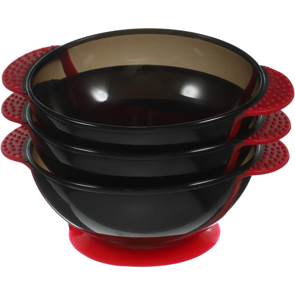 Didiseaon 3 piece hair tinting bowls front view showing suction base