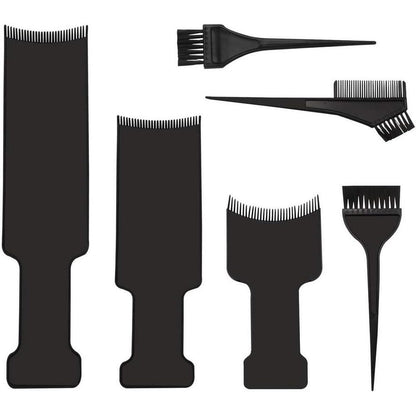 Pimoys balayage highlighting kit front view showing three black boards and three dye brushes