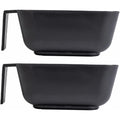Sandeep Bishnoi Beavorty hair mixing bowl set front view showing two black plastic dye bowls for professional salon use.