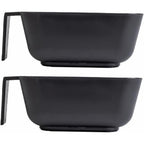 Sandeep Bishnoi Beavorty hair mixing bowl set front view showing two black plastic dye bowls for professional salon use.