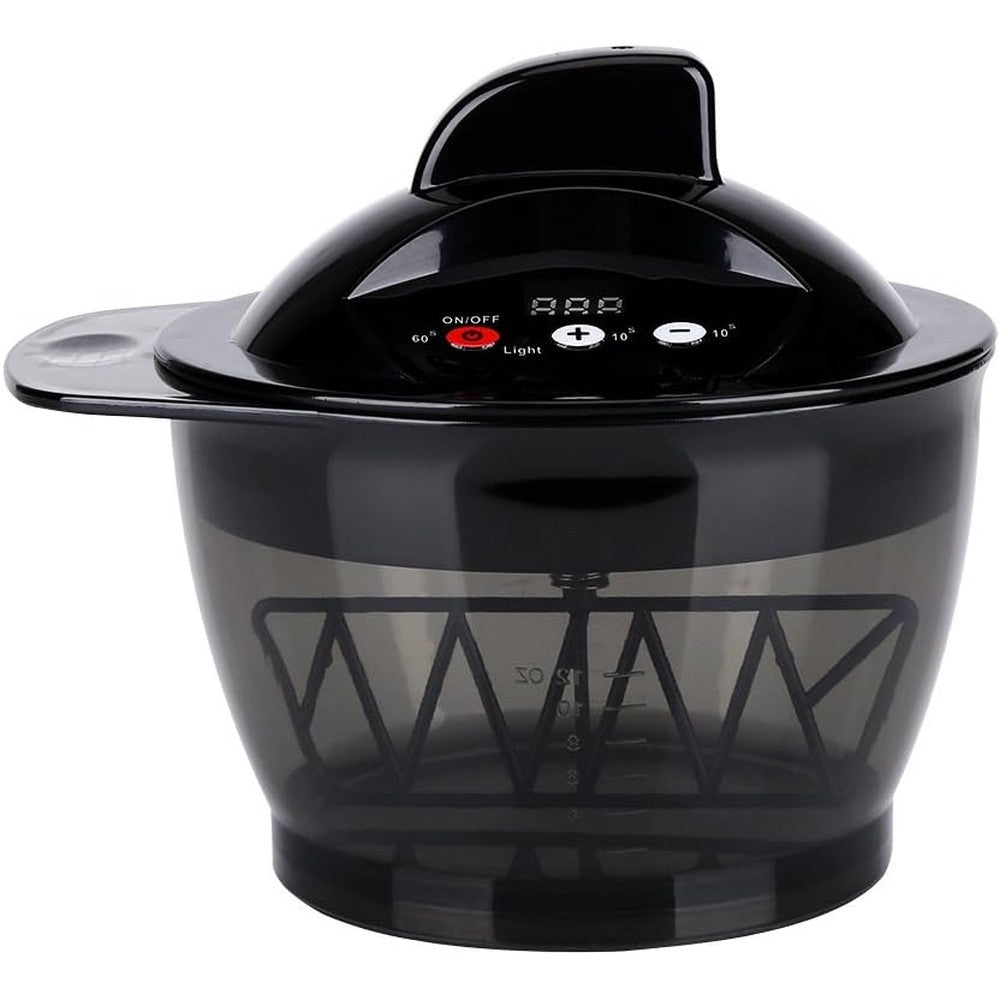 Filfeel electric hair color mixing bowl front view showing LCD timer screen