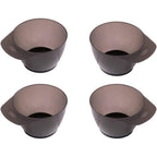GSHLLO plastic hair color mixing tint bowls set of four front view for professional hairdressing.