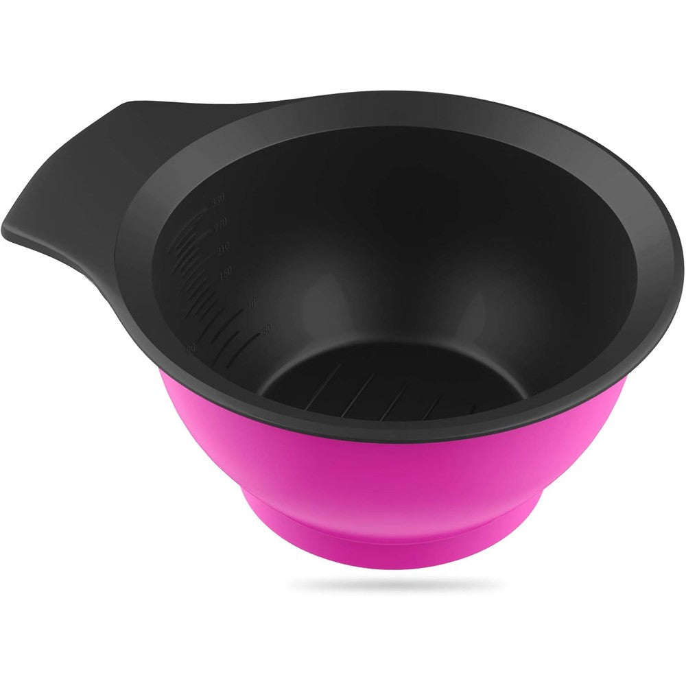Segbeauty professional hair dye mixing bowl front view showing the pink exterior and sturdy handle.