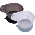 Colortrak Galaxy Glitter Bowls front view showing black and translucent white salon mixing cups.