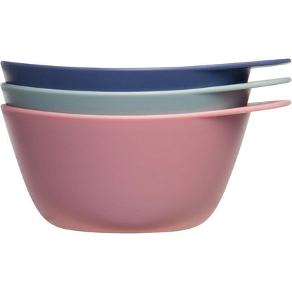 Fromm Color Studio mixing bowls front view showing the three pack assortment set.