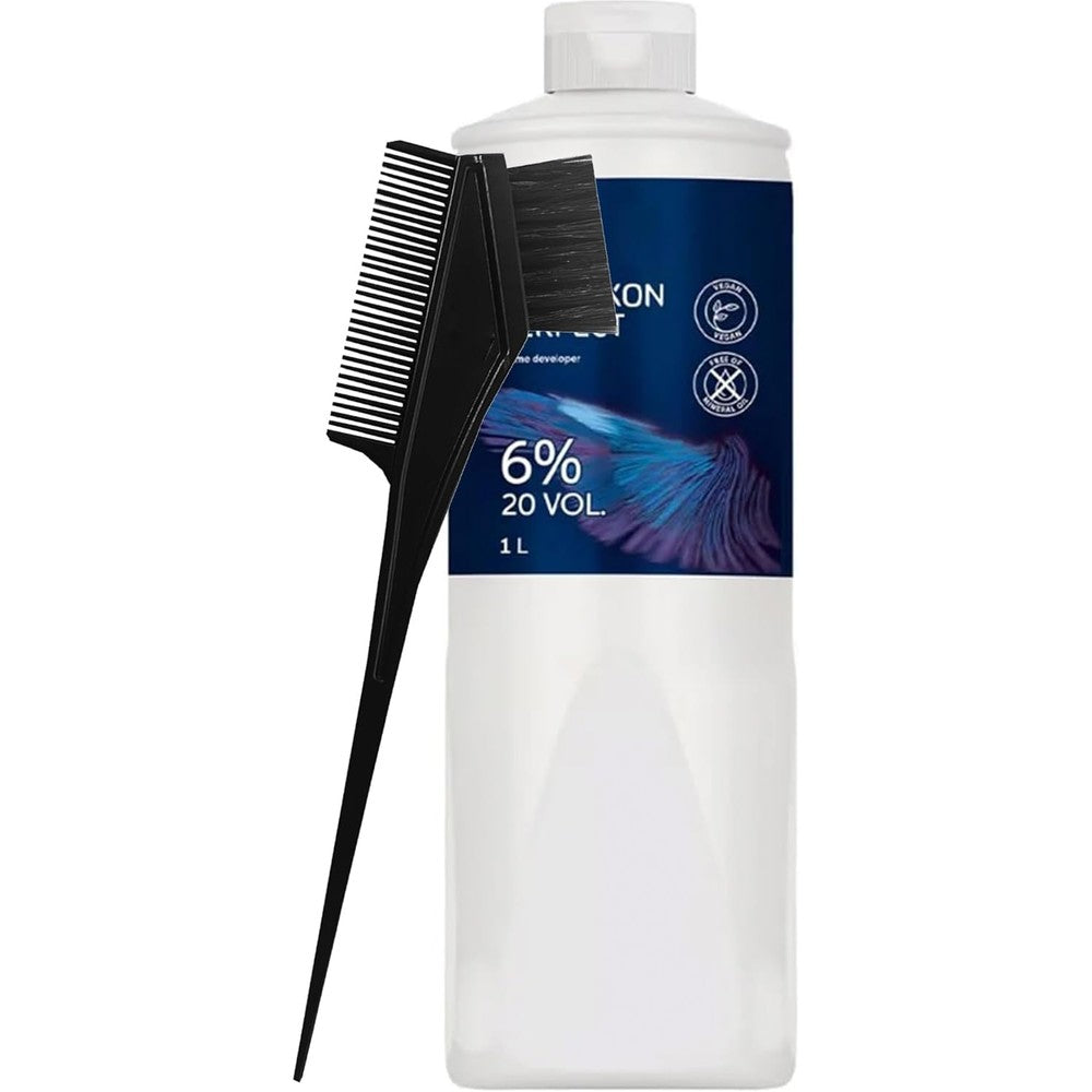 Wella Welloxon Perfect 20 Volume 6 percent developer bottle with professional tint brush