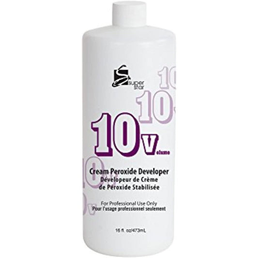 Super Star 10 Volume Cream Peroxide Developer 16 Fluid Ounce bottle front view