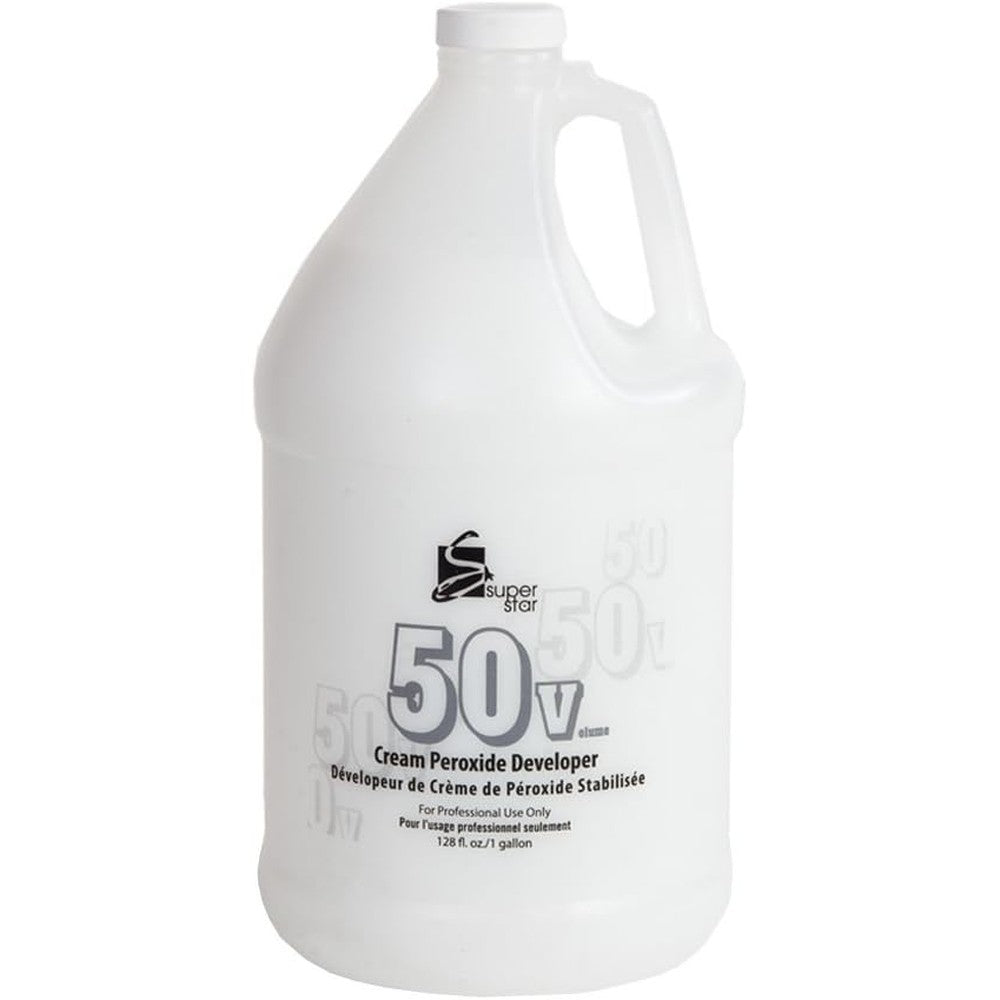 Super Star Creme Developer 50 Volume 128 Fluid Ounce professional hair bleaching gallon jug