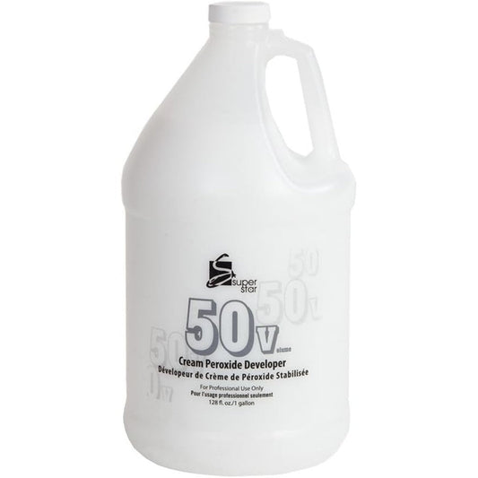 Super Star Creme Developer 50 Volume 128 Fluid Ounce professional hair bleaching gallon jug