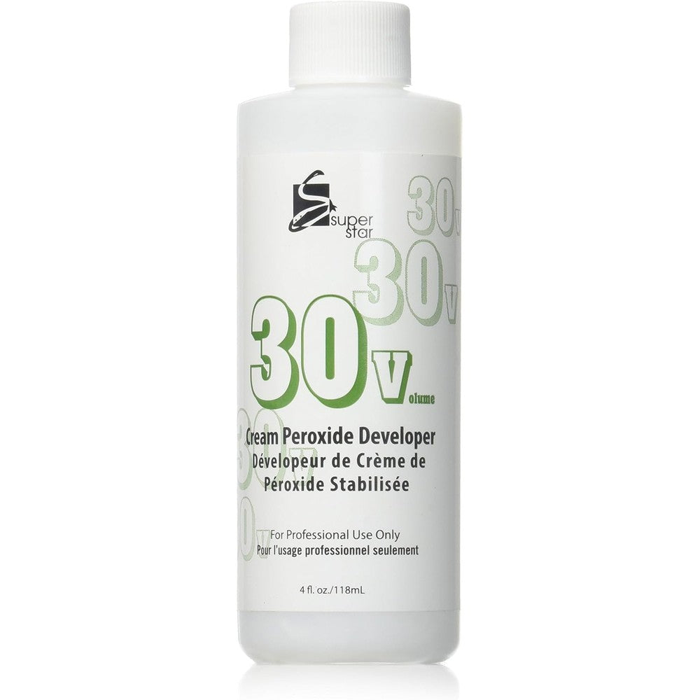 Super Star Stabilized Cream Peroxide Developer 30v front view bottle