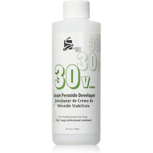 Super Star Stabilized Cream Peroxide Developer 30v front view bottle
