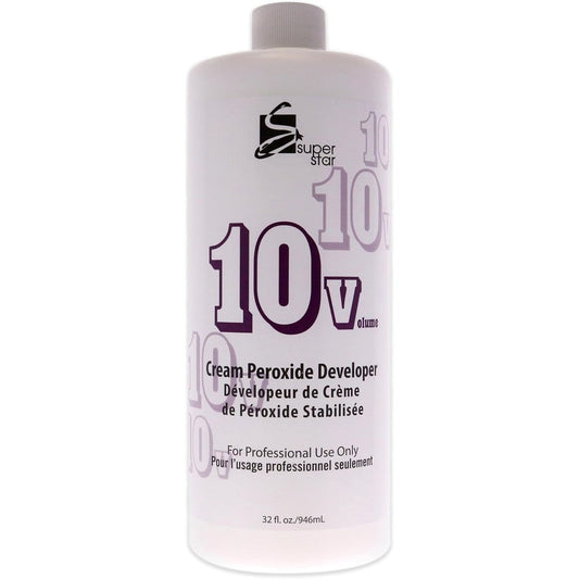 Super Star 10 Volume Cream Peroxide Developer 32 Fluid Ounce front view