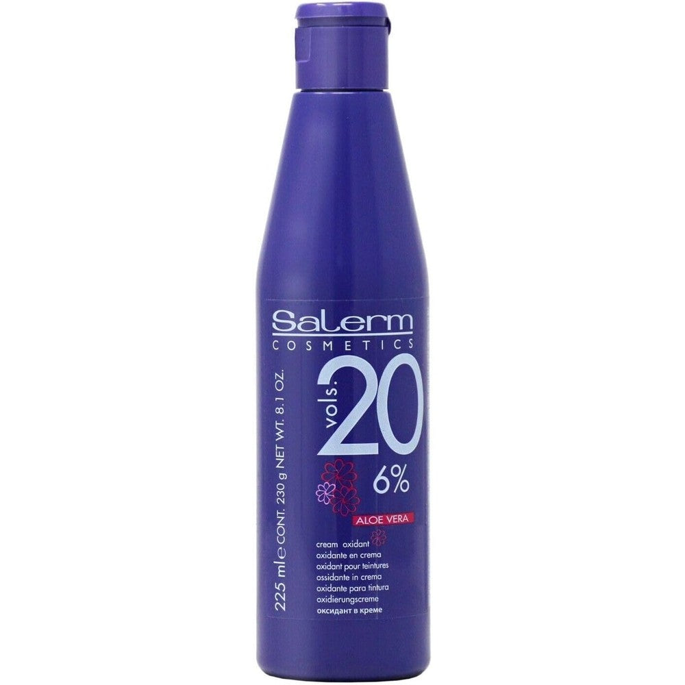 Salerm Cosmetics Cream Oxidant Volume 20 with Aloe Vera front view bottle