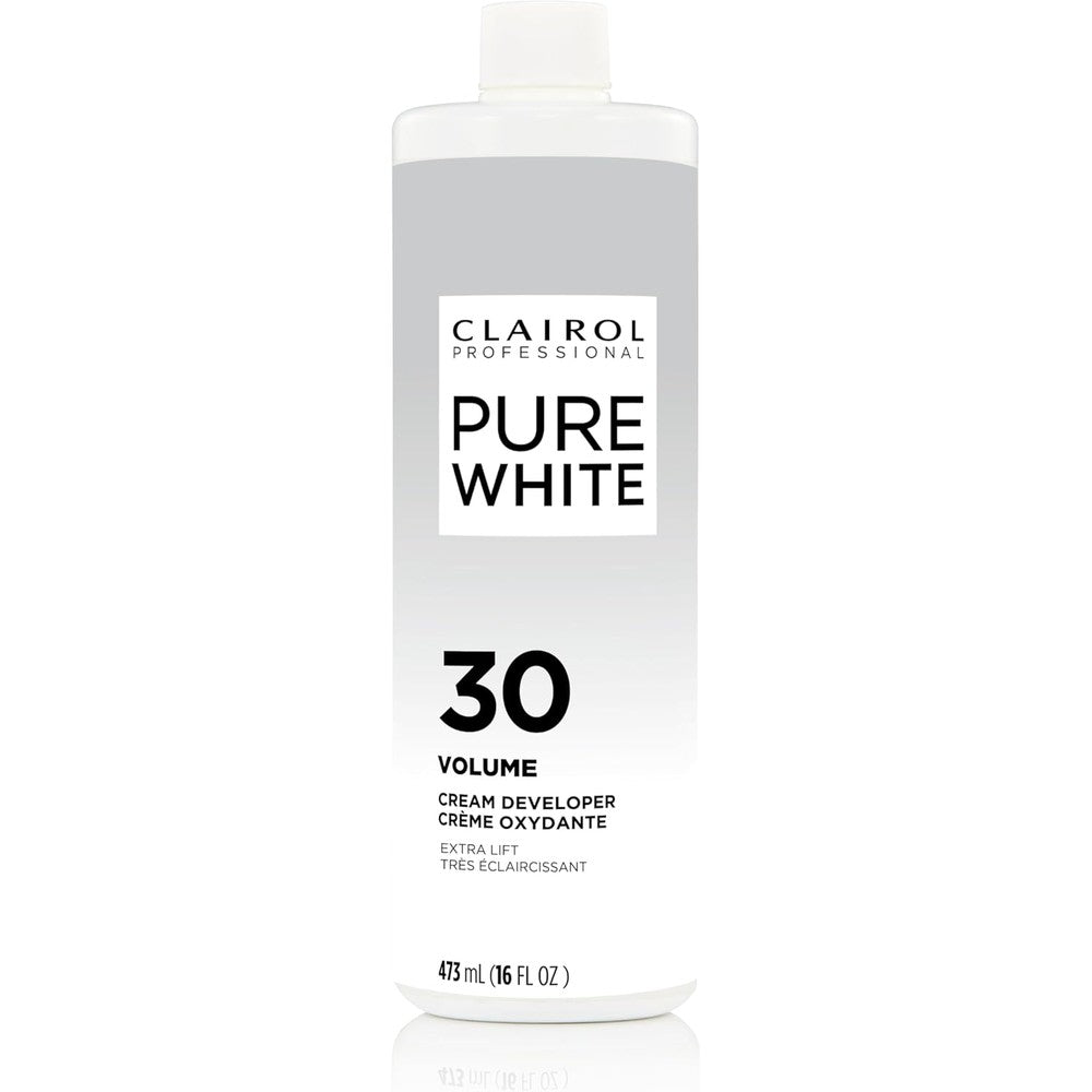 Clairol Professional Pure White 30 Volume Developer front view bottle