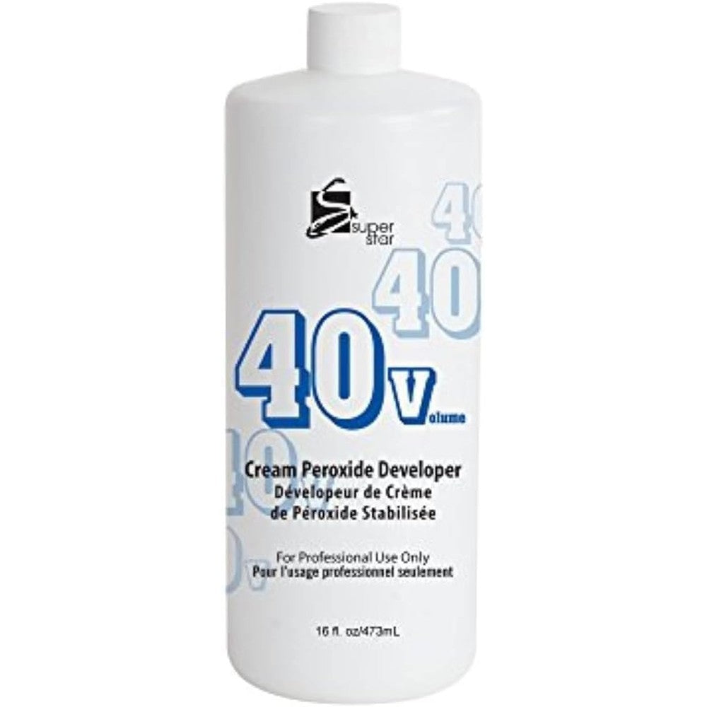 Super Star Cream Peroxide Developer 40 Volume 16 Ounce front view bottle