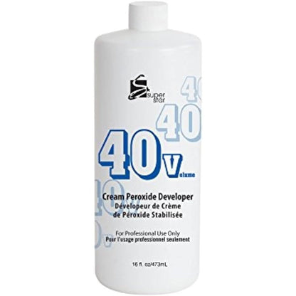 Super Star Cream Peroxide Developer 40 Volume 16 Ounce front view bottle
