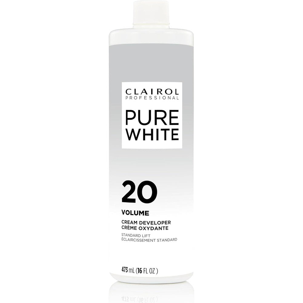 Clairol Professional Pure White 20 Volume Creme Developer front view bottle