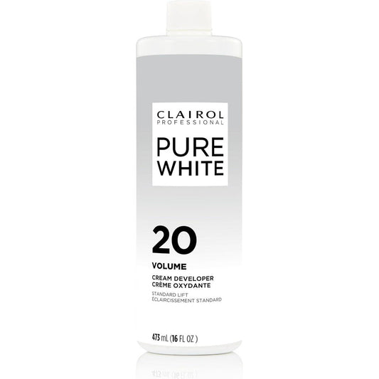 Clairol Professional Pure White 20 Volume Creme Developer front view bottle