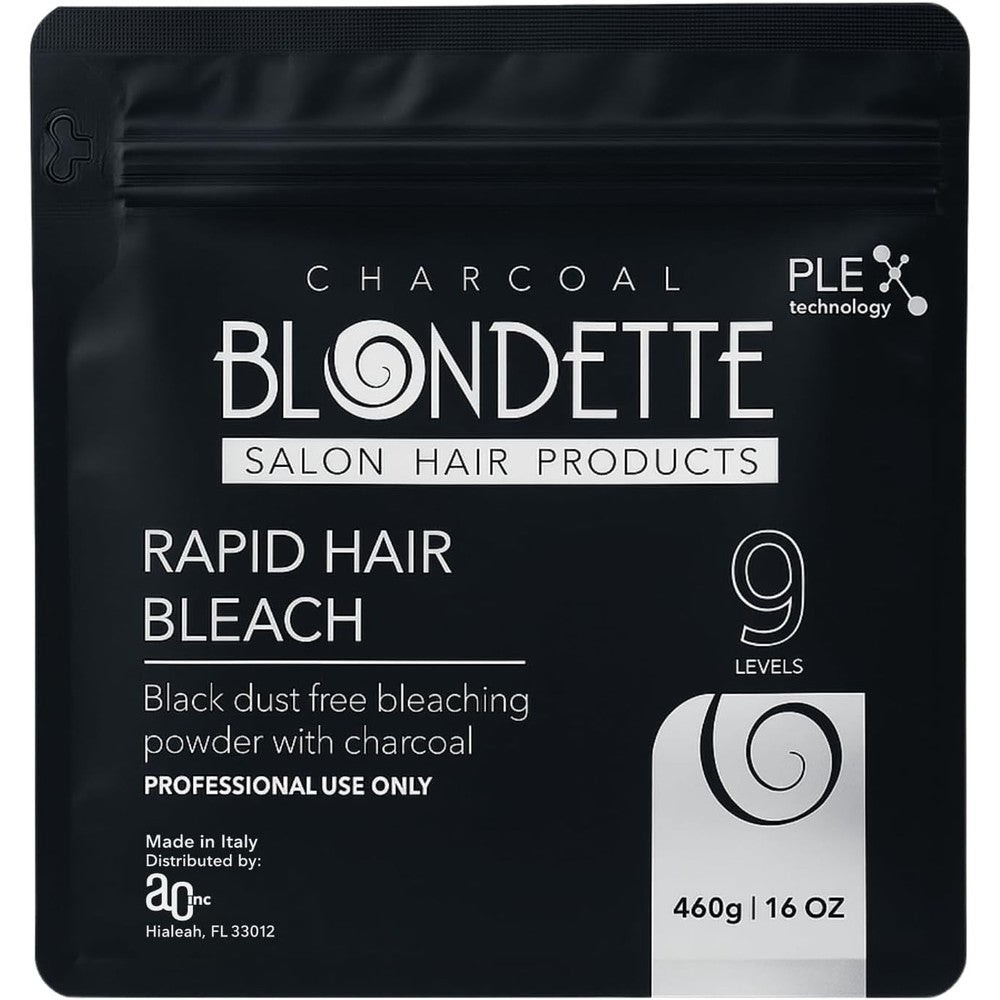Blondette Professional Charcoal Bleach 460 grams front container view showing rapid hair lightening packaging.
