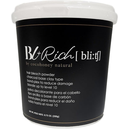 COCO-HONEY Charcoal Base Clay Hair Bleaching Powder front view packaging container