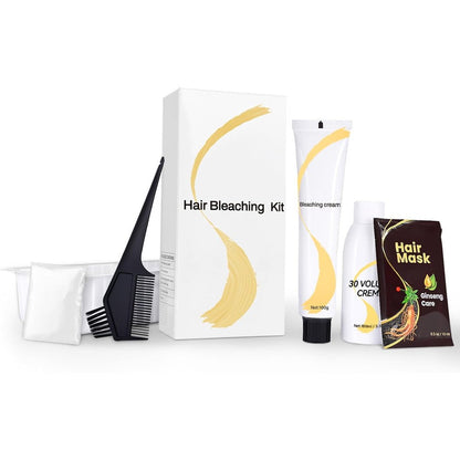 JUANCHI Gentle Cream Hair Bleach Kit front view package containing ammonia free lightener cream and developer