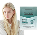 YSNSTYLE PureStyle Professional Ammonia Free Hair Bleach Powder Packet front view showcasing blue fade technology branding