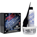Manic Panic Blue Lightning Hair Bleach Kit front view of packaging box showing product attributes