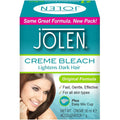 Jolen creme bleach pot front view showing original facial hair lightening treatment packaging