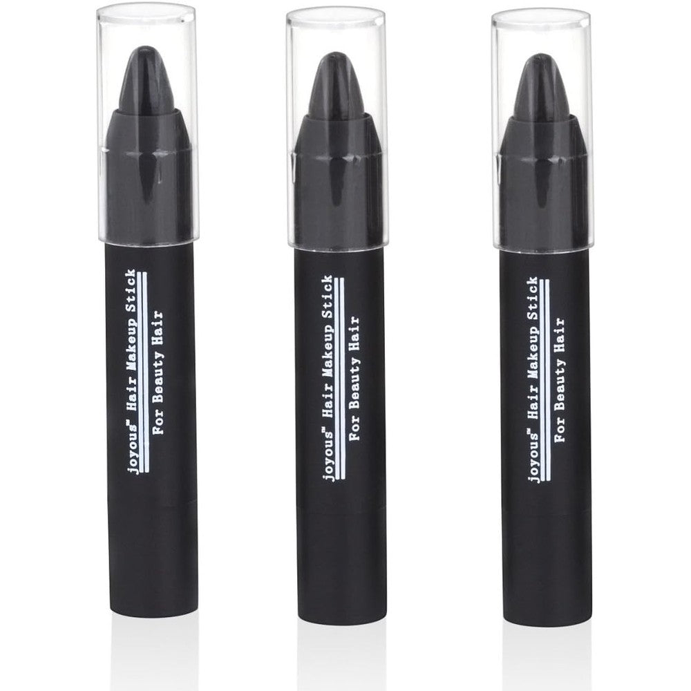 Joyous Professional Temporary Hair Chalk Pen 3 pack set front packaging view showing black hair color stick